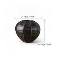 Decorative Vase Hollow Form Wood-Grain Vase Tabletop Flower Holder