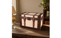 Wooden Storage Box Traditional Storage Chest with Hinged Lid Sturdy Box with Hinged Lid for Shelf Decor