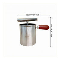 Manual Stainless Steel Juicer Cylindrical Wood Handle Juicer Food-Grade Material