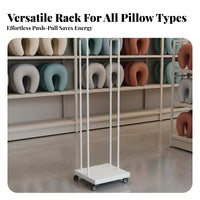 U-Shaped Pillow Display Rack Space Saving Pillow Display Rack Freestanding Floor Standing Cushion Holder for Retailers, Shopping Mall, Home, Household