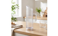 Acrylic Pitcher Shatterproof Beverage Pitcher with Handle Easy Clean Vessel for Hosts, Home, Buffet, Bar