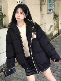 美式国潮情侣装冬装外套2025新款冬季加厚小众高级感羽绒棉服棉袄