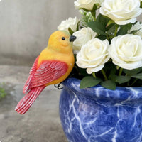 Resin Bird Statue Lifelike Design Attachable Bird Ornament Long-Lasting