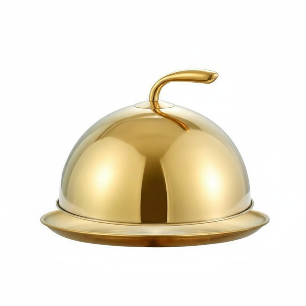 Anti-Scald Handle Restaurant Plate Cloche Mirror Finish Stainless Steel Food Dome Easy to Clean Round Serving Plate Lid Freshness Protection for Chefs