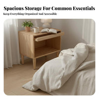 Rattan Bedside Table Nordic Inspired Rattan Bedside Cabinet Japanese Aesthetic