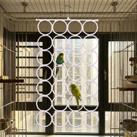 Bird Climbing Net Parrot Toy Made of Paper Vine, Circular Laps Bird Swing and Bird Perch for Small Parakeets Enrichment and Entertainment Use