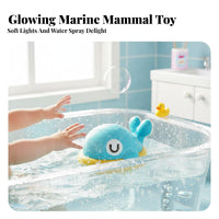 Automatic Water Spray Fountain Bath Toy Waterproof Design Marine Creature Sprinkler Toy Polished Rounded Edges for Toddlers, Infants