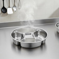 Stainless Steel Divided Plate Long-Lasting Metal Portion Control Plate