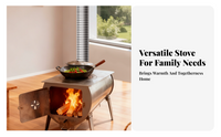 Smokeless stove heats fast, portable