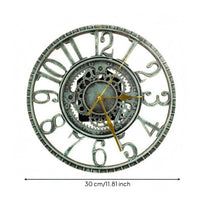 Vintage Metal Wall Clock Openwork Room Decor Decorative