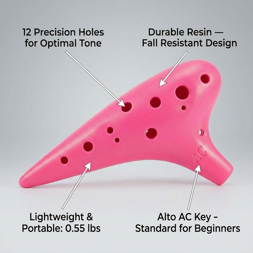 12 Hole Ocarina Alto Musical Instrument, Easy to & Adults, Resin Ocarina Beginner Musical Instrument - Image 2