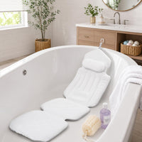 Bathtub Reclining Cushion Padded Spa Bath Pillow Hanging Loop