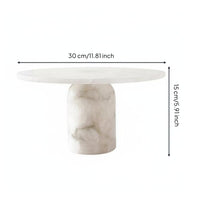 Marble Pedestal Tray Minimalist Pedestal Tray Food Surface House Decoration for Dining Table