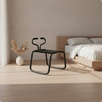 Cylindrical Metal Chair with Foam Handles Padded Floor Chair Compact Chairs Stylish for Living Room