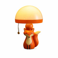 Orange and Cream Toadstool Table Lamp Warm Light Home Decor