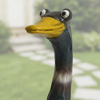 Screaming Chicken Statue Weather-Resistant Resin Googly Eye Duck Figurine