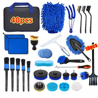 Electric Drill Brush Head 40-Piece Multi-Function Cleaning Detail Gap Brush Car Mop Wash Glove