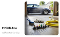 Pressure Washer Nozzle Holder Easy Access to Nozzles Spray Tip Storage Rack Includes Carabiner Spring Hook Clasp Wash Nozzle Organizer