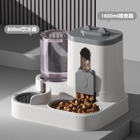 猫咪喂食器饮水机二合一大容量喂食碗饮水器喂猫狗粮宠物用品批发