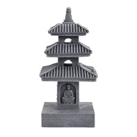 Pagoda Statue with Lantern Compact Three-Tier Pagoda Outdoor for Gardeners