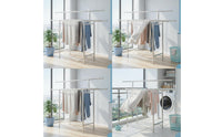 Stainless Steel Clothes Drying Rack Space-Saving Laundry Drying Rack Portable for Balcony