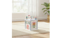Wooden Busy Box with Bead Maze Child-Centered Activity Cube with Bead Maze Sensory Play Cube Educational Toddler Activity Center