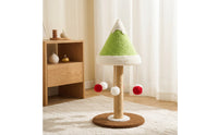 Cat Scratching Column with Toys Comfortable Cat Scratcher with Sisal Post Stable Feline Furniture for Small Apartments