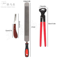 14英寸三件套修蹄工具剪蹄钳蹄锉修蹄刀马蹄剪大板锉HoofTrimming