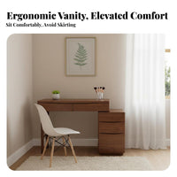 Vanity with Integrated Chest Light Luxury aesthetic Vanity Desk with Drawers Space-Saving Multifunctional Design for Women, Home
