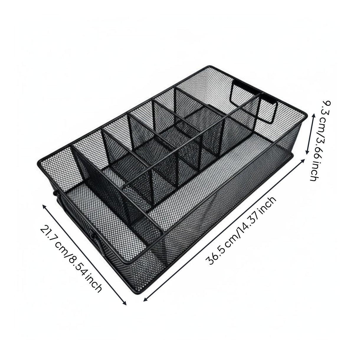 Foldable Handles Drain Basket Rust-Resistant Grid-Style Organizer Basket Versatile Metal Storage Bin