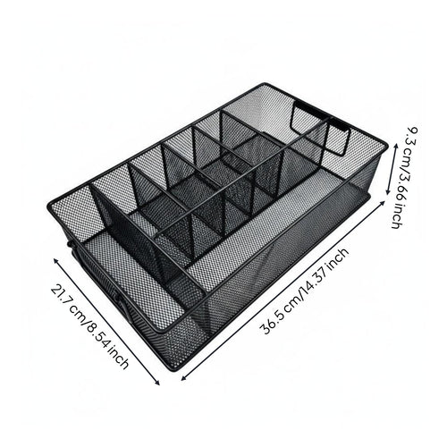 Foldable Handles Drain Basket Rust-Resistant Grid-Style Organizer Basket Versatile Metal Storage Bin