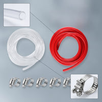 Beer Tubing Kit with Clamps Clear Beer Hose Kit with Clamps Transparent