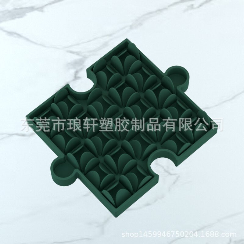 Dark Green / Puzzle Food Plate