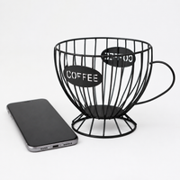 Luxury Retro Fruit Basket, Metal Wire Fruit Bowl for Dining Table, Cup Shaped Tabletop Storage, Sculptural Design