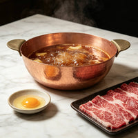 Induction Copper Pot Thickened Wall Hammered Copper Pot Easy to Clean for Restaurant