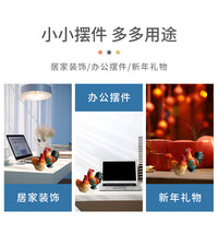手工木雕小鸡可爱桌面书房办公摆件饰品礼物电视柜饰品礼物装饰品