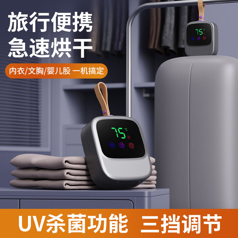 Portable Foldable Clothes Dryer with PTC Heating, Timer, Touch Control, 5-10kg Capacity, UK Plug