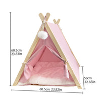 Removable and Washable Small Dog Tent House Semi-Enclosed Design Cat Tent Bed Soft Cushion Pet Teepee All Seasons for Kittens