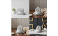 Crown-Shaped Band Box with Clear Lid Sparkling Band Box Lightweight Organizer Dust-Resistant for Proposals