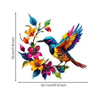 Hummingbird Wall Art Leaf Design Floral Cutout Wall Art Sculpture Decorative Home Decor
