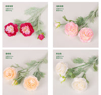Artificial Peony Bouquet with Velvet Finish