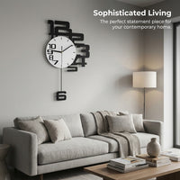 Modern Minimalist Wall Clock, Silent Sweep Movement, Decorative Art Piece, Battery Operated Timepiece, Living Room Decor