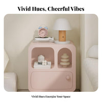 C-Shaped Side Table Movable C-Shaped End Table Minimalist design for Small Spaces