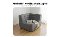 Nordic design sectional unified Sofa Minimalist design living Room Seating Small Space space-efficient Sectional Couch Configurable Layout for Apartment Dwellers, residents, Young Adults, Lounge Area, literature corner, Bedroom, Playroom