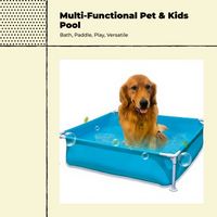 Foldable Hard Plastic Dog Pool, Leak-Resistant, Portable