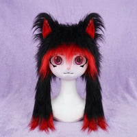 Furry Head Mask Cute Furry Creature Hood Cosplay for Photo, Cosplayers