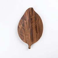 Walnut Wood Leaf Plate - Light Luxury Retro Serving Tray