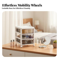 Multi-Layer Cosmetic Organizer Large Capacity Makeup Storage Box with Drawers Easy to Clean Storage Drawer Cabinet for Dressing Table, Office