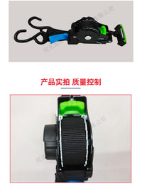 自动收缩拉紧器伸缩捆绑器收回捆绑带涤纶亚马逊热卖棘轮厂家批发