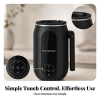 500 W Hot and Cold Milk Frother Control Panel Milk Frother and Steamer Non-Stick Coating Hot and Cold Foam Maker